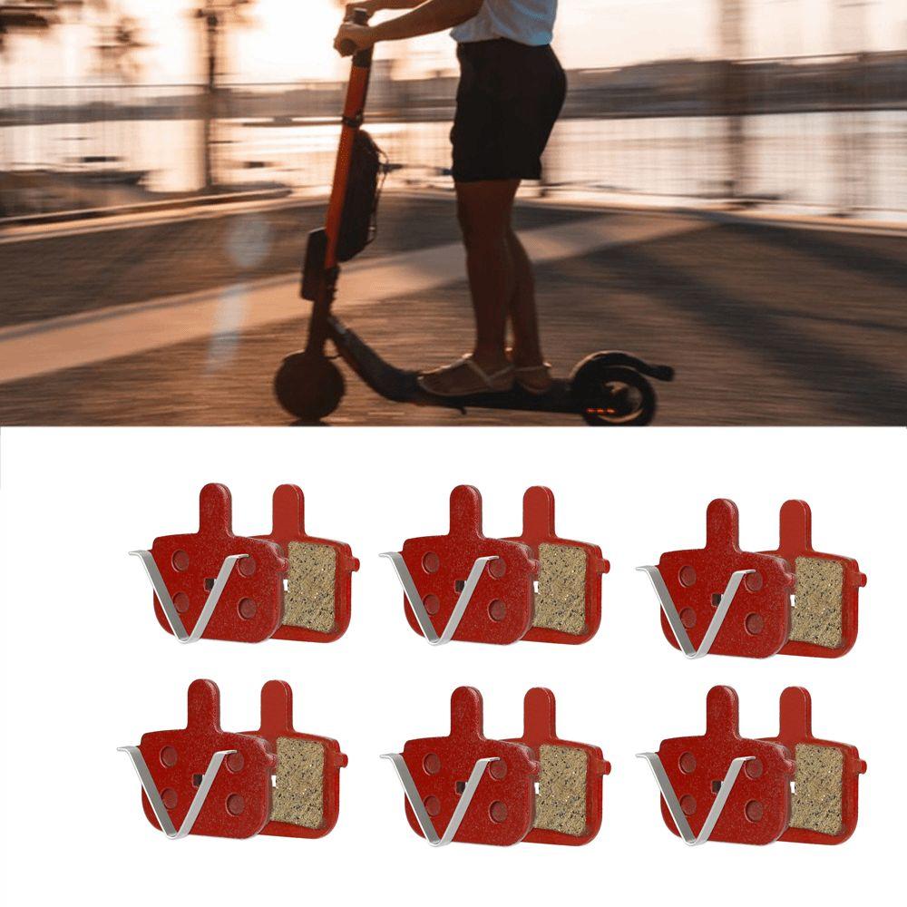6 Pairs Semi-metal Bicycle Disc Brake Pads for Kugoo G Booster/Ninebot MAX G3 Bikemaintenance