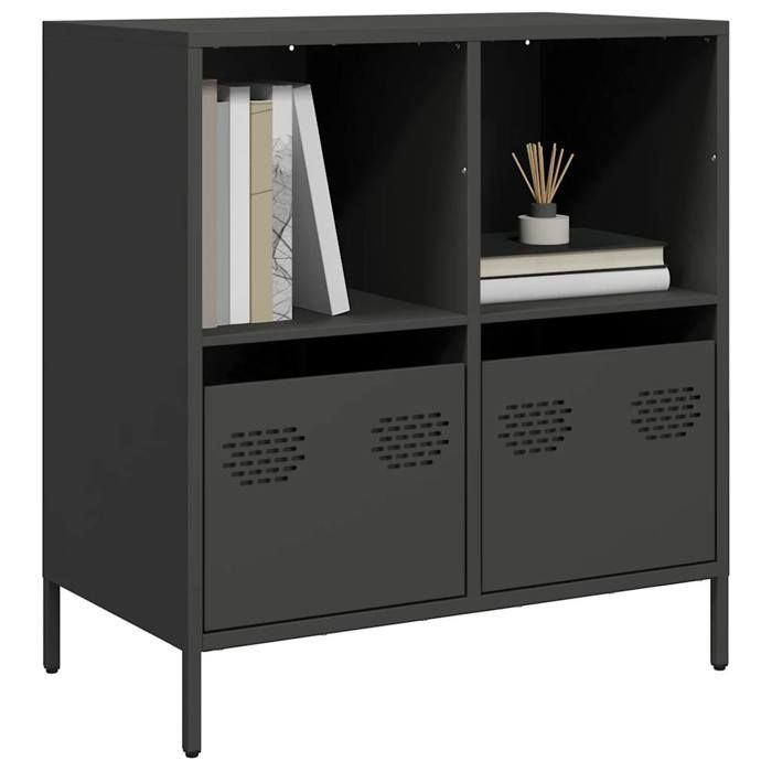 VidaXL Black Buffet 68x39x73.5 Cm Cold-Rolled Steel, Storage Furniture, Kitchen Storage Furniture, Furniture 851358