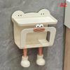 Cartoon Wall Mounted Wet Wipes Box Waterproof Cream Style Bathroom Drawer Box No Punching Storage Rack Miscellaneous Items