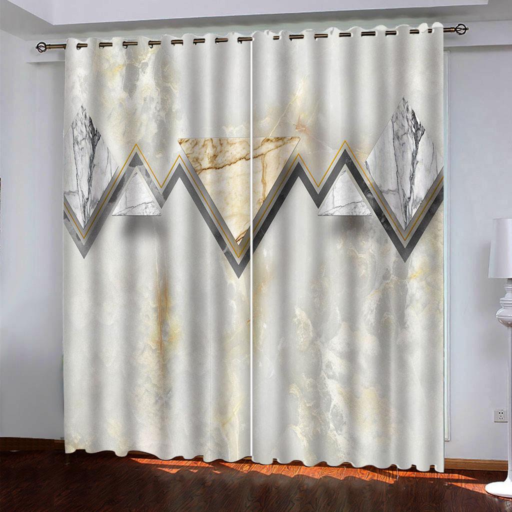

Шторы для гостиной 2 элегантных полотна 3D креативный мраморный принт ресницы затемняющая штора спальня мода W70xH160cmx2&hook