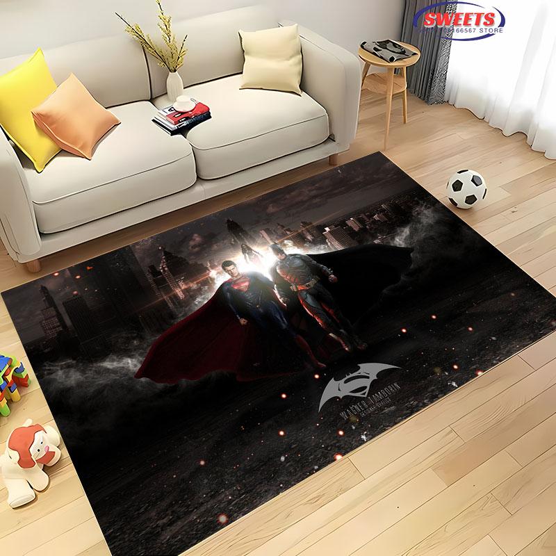 Koberec s motivem Batmana DC č. 2 Nové vydání!Protiskluzová Zvuková Izolace, Koberec do Obývacího Pokoje, Dětské Ložnice, Kancelářských Prostor, Odolná Rohož