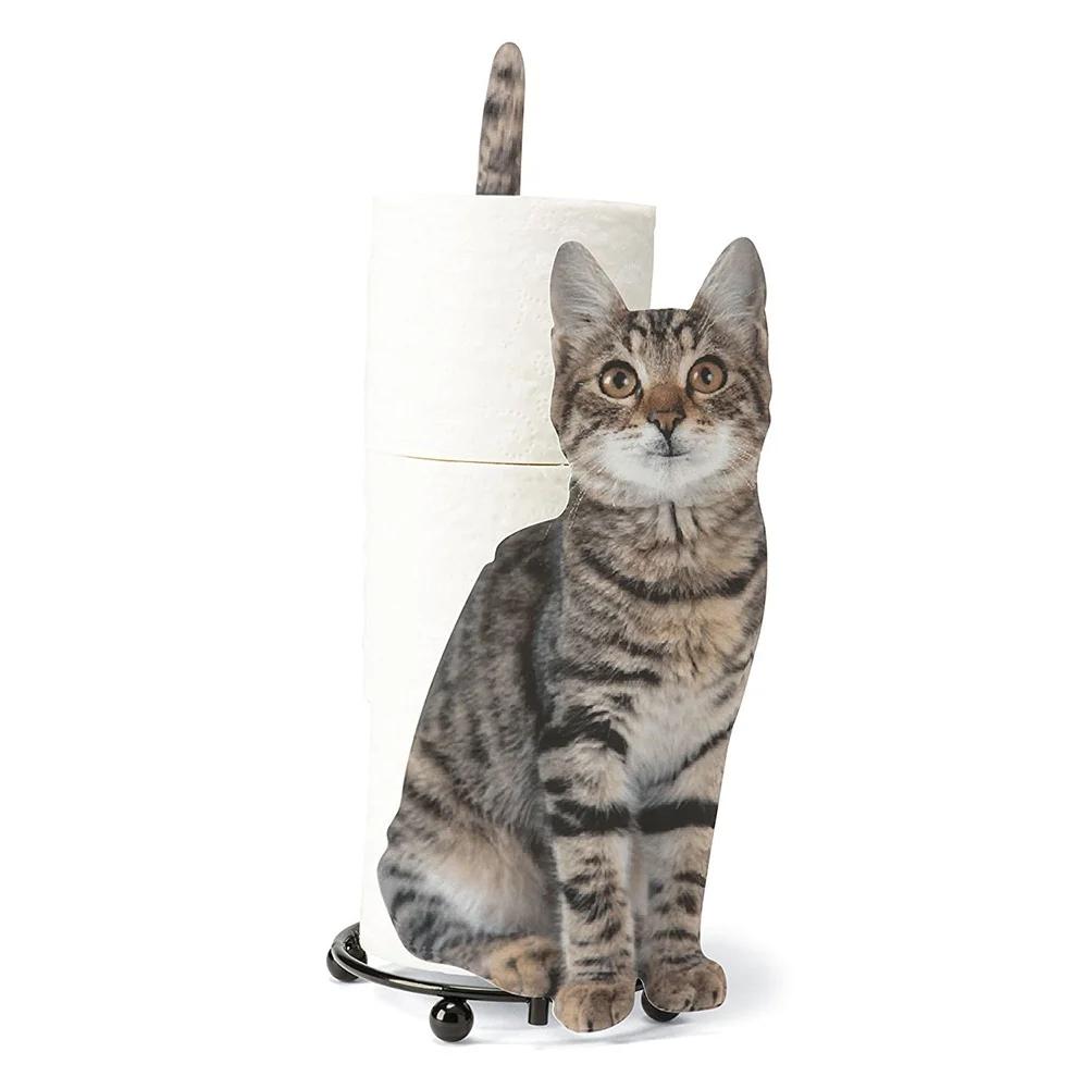 Toilet Paper Towel Holder Cat Shape Bathroom Toilet Paper Storage Rack Gift For Cat Lovers Toilet Roll WC Paper Stand Home Tools