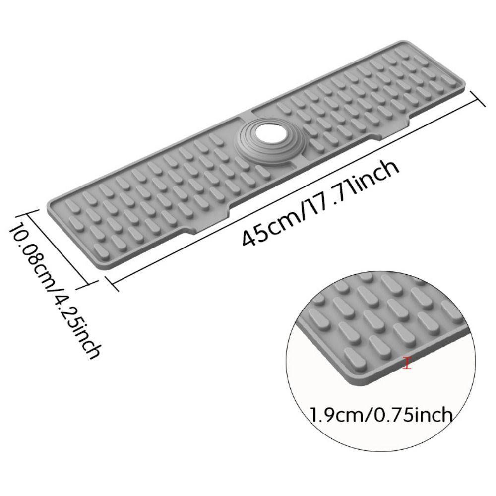 Heat Resistant Draining Pad Non-Slip Splash Guard Mat Darin Pad Silicone Faucet Mat Countertop