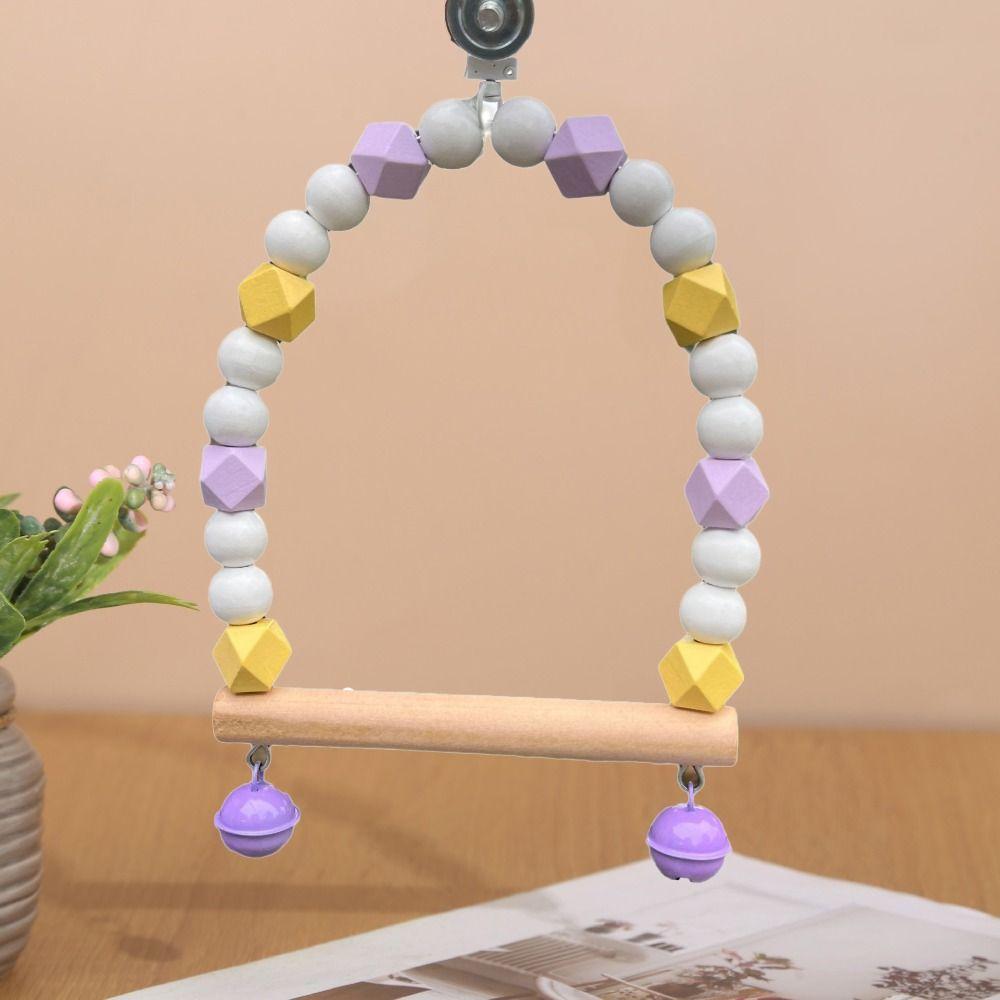 Non-slip Parrot Swing Hanging Training Stand Holder Perch Climbing Toy Bird Swing Toys  Cockatiel