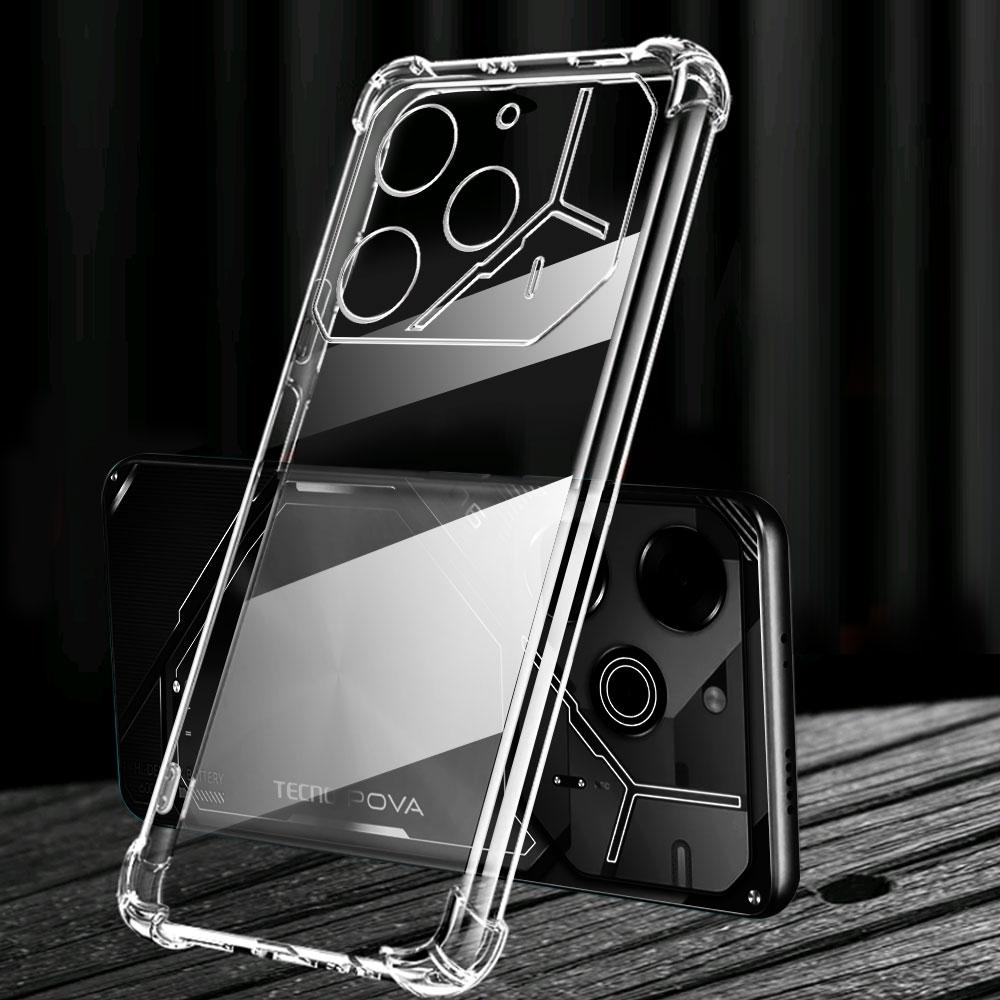 

Airbag Shockproof Phone Case For Tecno Pova 6 Neo 5 Pova 6 Pro Case Clear Soft Silicone Bumper For Tecno Pova 5 Pro Cover Fundas Tecno Pova 6 Pro