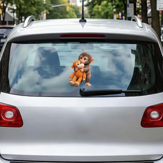 1 Foglio Adesivo per Auto Scimmia Punch Decalcomania per Finestrino Auto Impermeabile Resistente ai Graffi Adesivo da Viaggio per Laptop Borraccia Custodia Telefono