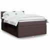 Exclusive House - Slatted Bed Base with Mattress Dark Brown 140x190 Cm