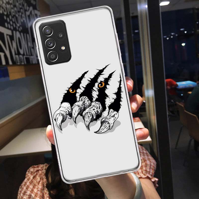 Fierce Beast Claws Scratch Marks Phone Case for Samsung A54 A57 A37 A17 A14 A15 A12 A24 A34 A55 A35 A25 A52S A07 A05S A04S A22 A