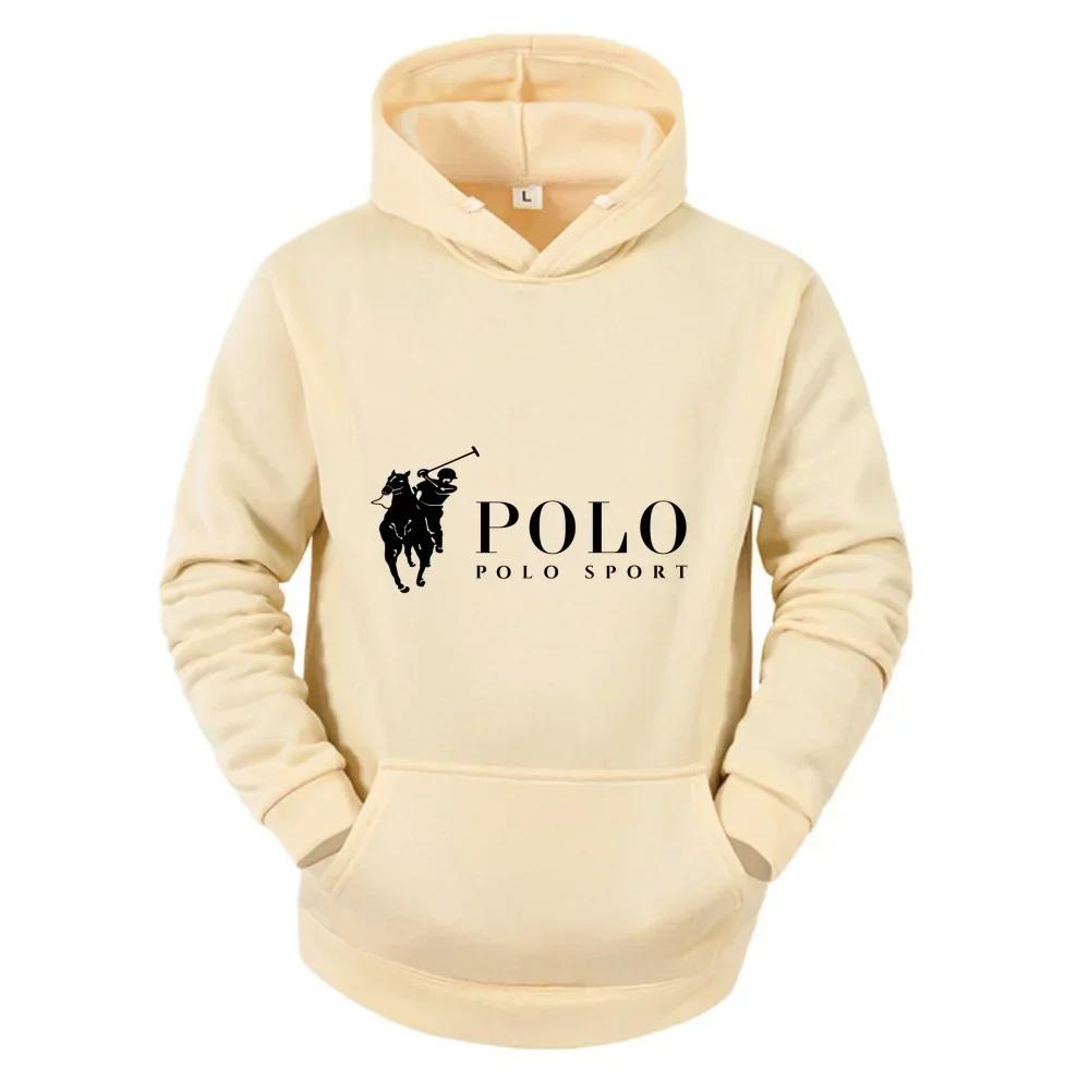 Fashionable Horse-riding Pattern Printed Men's and Women's Warm Autumn Hoodies, Running, Fitness and Outdoor Sportswear
