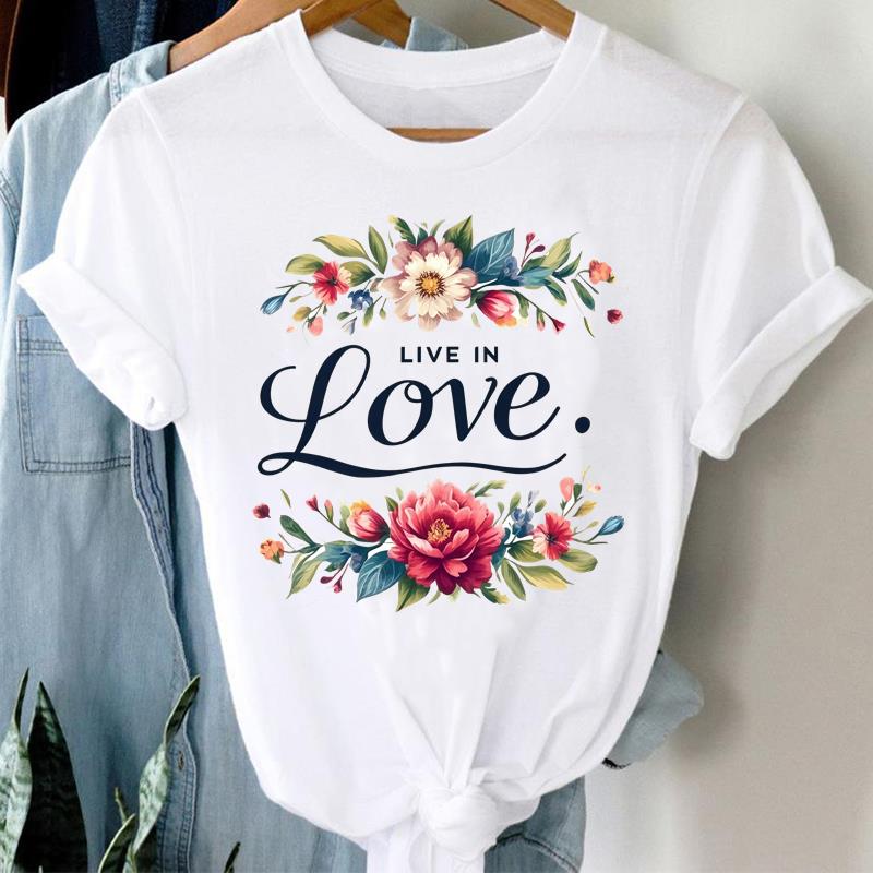 (Asian Size) Women Printed Tee Fashion Lady Clothing Casual T Shirt butterfly trend 90s  Female Top Graphic Short Sleeve T-shirts