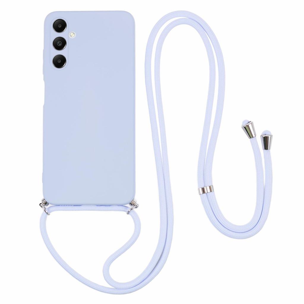 For Samsung Galaxy A05s 4G TPU Phone Case Microfiber Lining Rubberized Cover with Lanyard