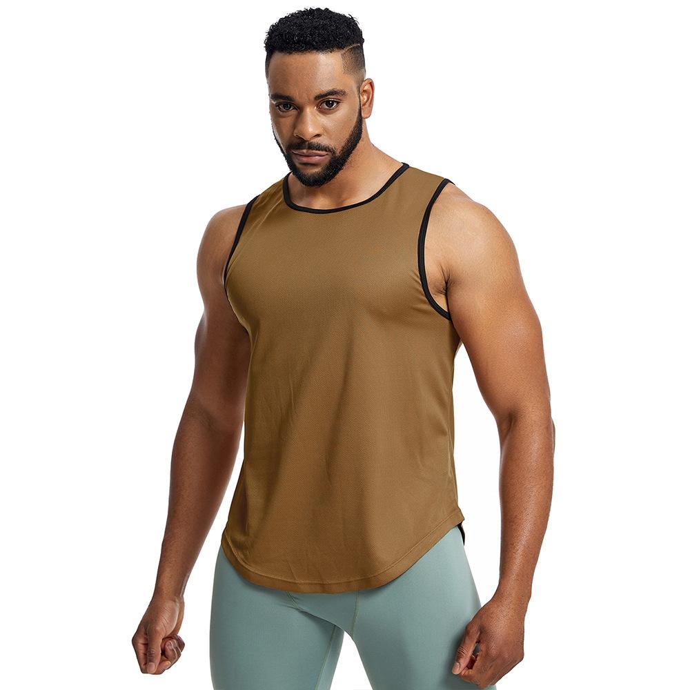 Men's Athletic Sleeveless Tank Tops Running Breathable Workout Vest for Gym Fitness Shirt