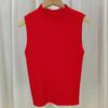 Spring and Summer Half Turtleneck Small Halter Vest Women All Matching Bottom Sweater Knit Sweater Vest Sleeveless Short Top To Wear