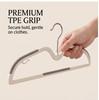 Rotatable Short-Neck Anti-Slip No-Trace Clothes Hangers, 10pcs Anti-Shoulder Mark for Home Closet & Laundry Storage Organizer