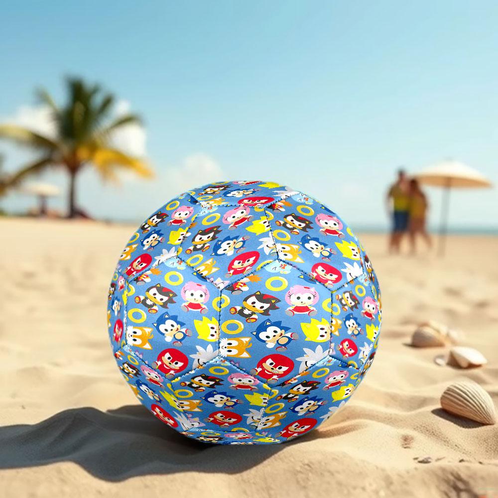 1pc Sonic the Hedgehog Soccer Ball Size 5 Indoor Soccer Ball Fashion Colorful Backyard Game - Great For Sports Fans Gift HE40