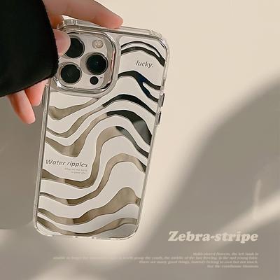 Husă Iphone16 Oglindă Abstractă IPhone 15promax Simplă 13 High End 11 Oglindă de Machiaj 12 Model Zebră