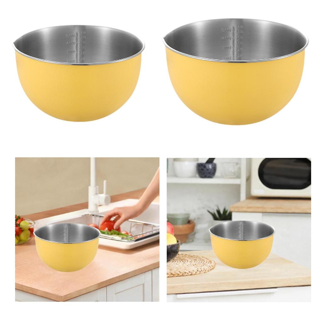 Stainless Steel Mixing Bowl Serving Bowl Bakeware Washing Bowl for Pantry Baking