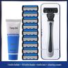 Six-Layer Razor Stainless Steel Shaver for Men with Multi-Layer Shaving Head