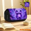 Amethyst Bunny Ear Robot Print Flip-Top Pencil Case & Makeup Organizer - Large Capacity Double-Layer School Supply Storage Box Suitable for Girls & Bo