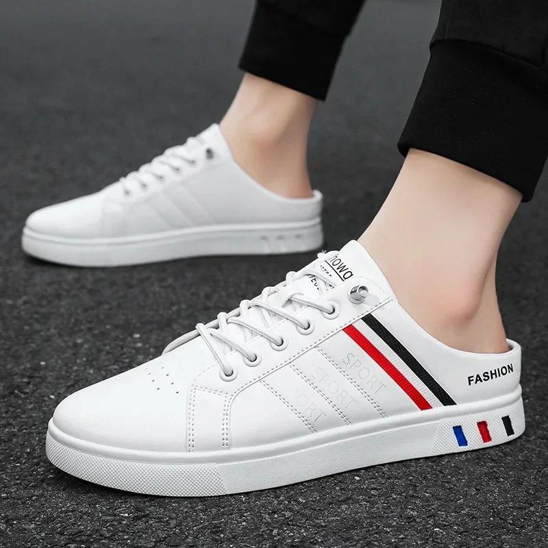 Summer New Men Slippers Brand Comfortable Casual Shoe for Men Flat Sneakers High Quality Men Half Slippers Big Size 48