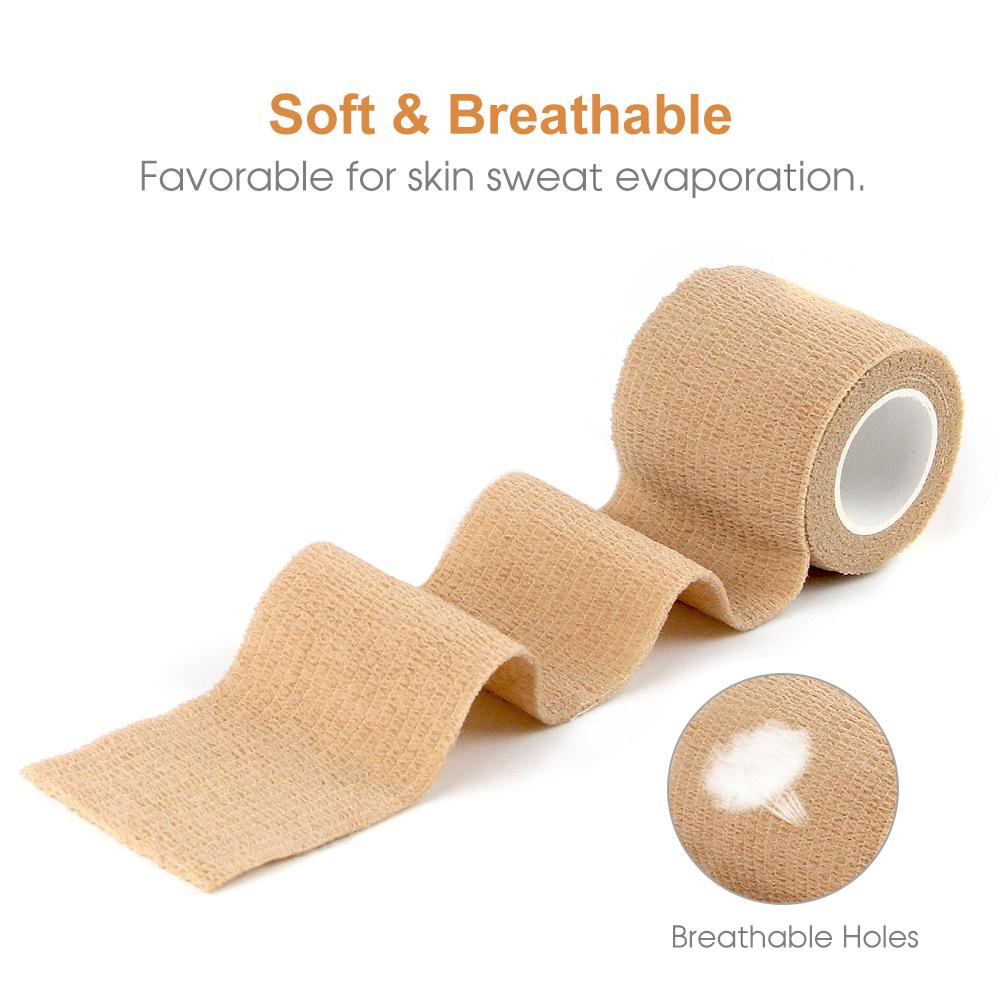 24 Pieces Elastic Bandage Tapes Athletic Tape Elastoplast Sports Recovery Strapping Gym Waterproof Muscle Relief Finger Ankle