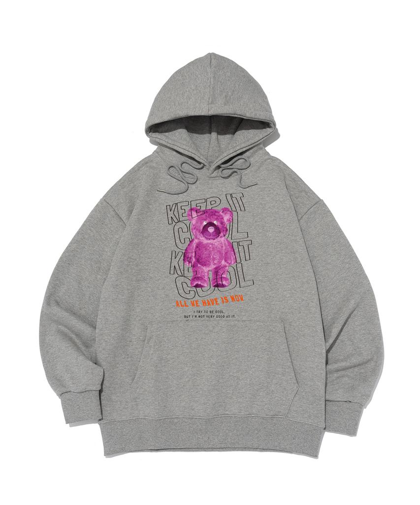 Punk Bear Logo Hoodie (Grey)
