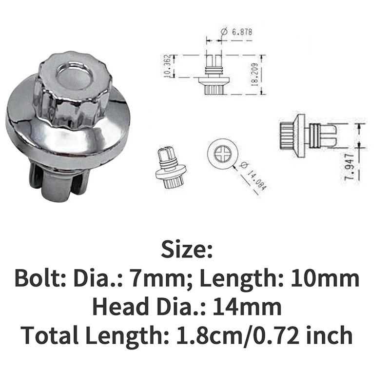 10/20 stuks Autoschroeven Wielnaaf Decoratieve Kunststof Schroeven Auto Banden Ombouw Accessoires Platkop Gepolijst Oppervlak Opschroefschroef