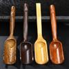 Chinese Kongfu Tea Scoop Wood/Bamboo Retro Style Natural Delicate Spoon Portable Bamboo Teaspoon Tea Accessories