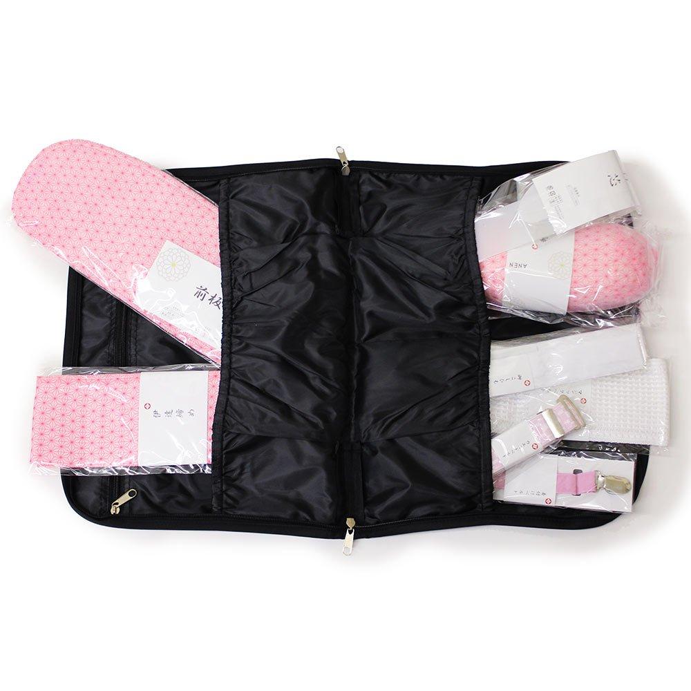 

[Ookini] Kimono Dressing Set: 9 types of kimonos, 10 pieces, with bag, includes accessories to prevent kimono from coming undone.