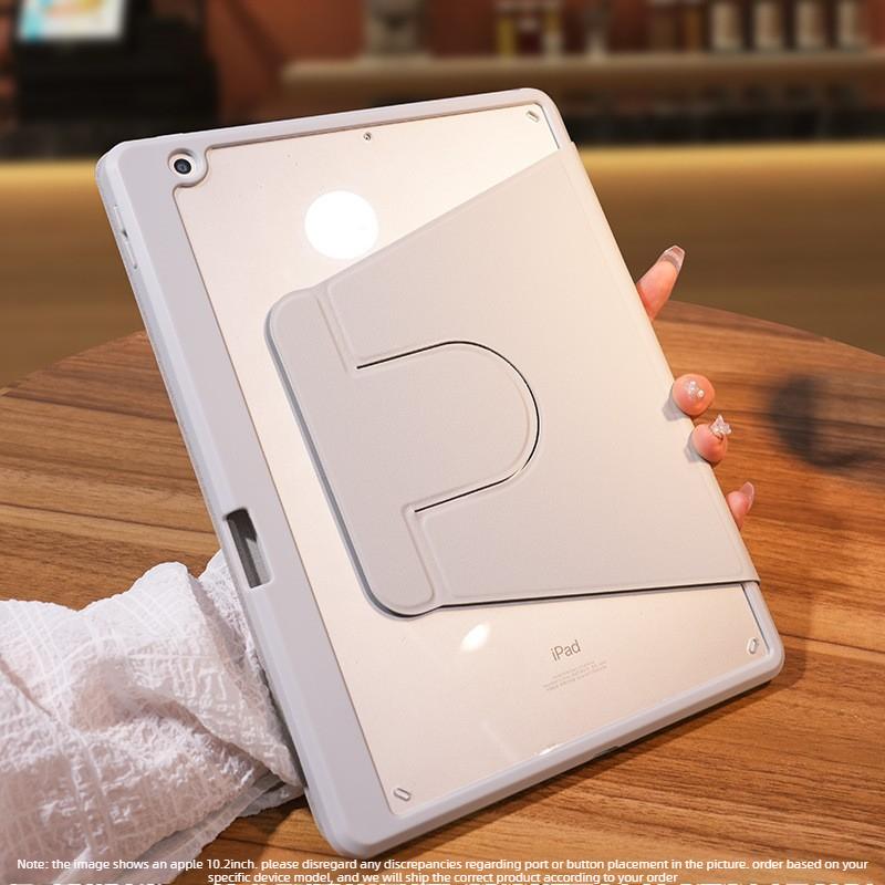 Rotating Protective Case for IPad 10.2 with Pen Slot, Acrylic Case for IPad 11 Pro, Best-selling Air 6 Leather Case.