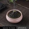 Celadon Ceramic Incense Burner with Ice Crack Glaze, Coarse Pottery, Anti-Scald, Buddhist Design, Three-Legged, Small, for Home Decor.
