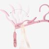 Portable Folding Travel Hangers Space Saving Multi-Functional Non-Slip Plastic Clothes Rack With Clips Storage Organizer