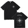 Korean Fashion Trend Ateez Band Tshirts Male Hip Hop Trend Tees Unsiex Fans Gift Short Sleeve Unisex Womens Kpop Oversized Tshirt