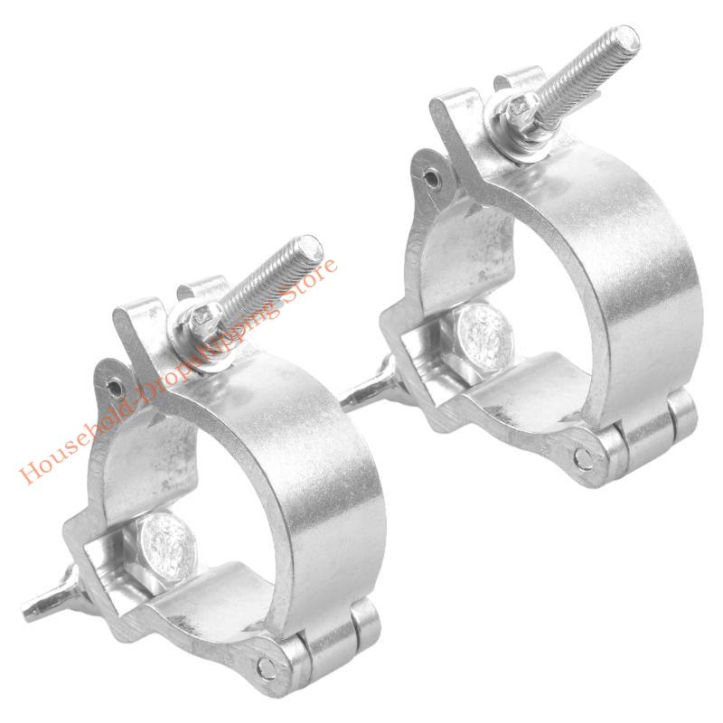 Stainless Steel Stage Light Hook Thin Single Ring Clamp Secures for 48-52mm Tubes Indoor Outdoor Events