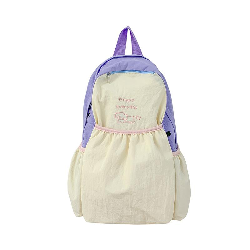 Schoolbag New Girls Ultra-light Travel Backpack Large Capacity College Style Foldable Korean Literary Style Schoolbag