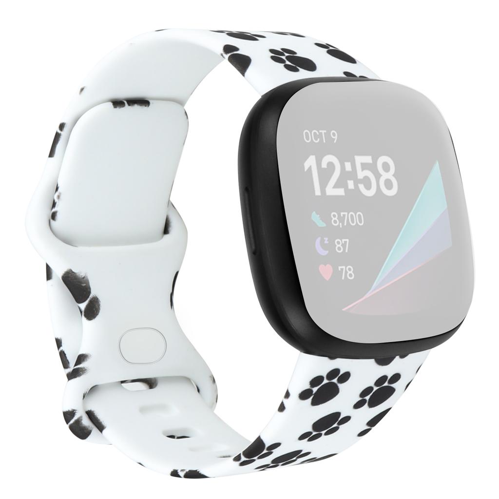 Pattern Printing Design Silicone Watch Band Strap Replacement Size S for Fitbit Versa 3