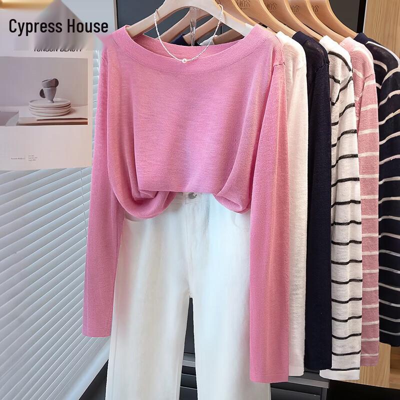 

Women s Solid Long Sleeve Knitted Pullover Top One Size