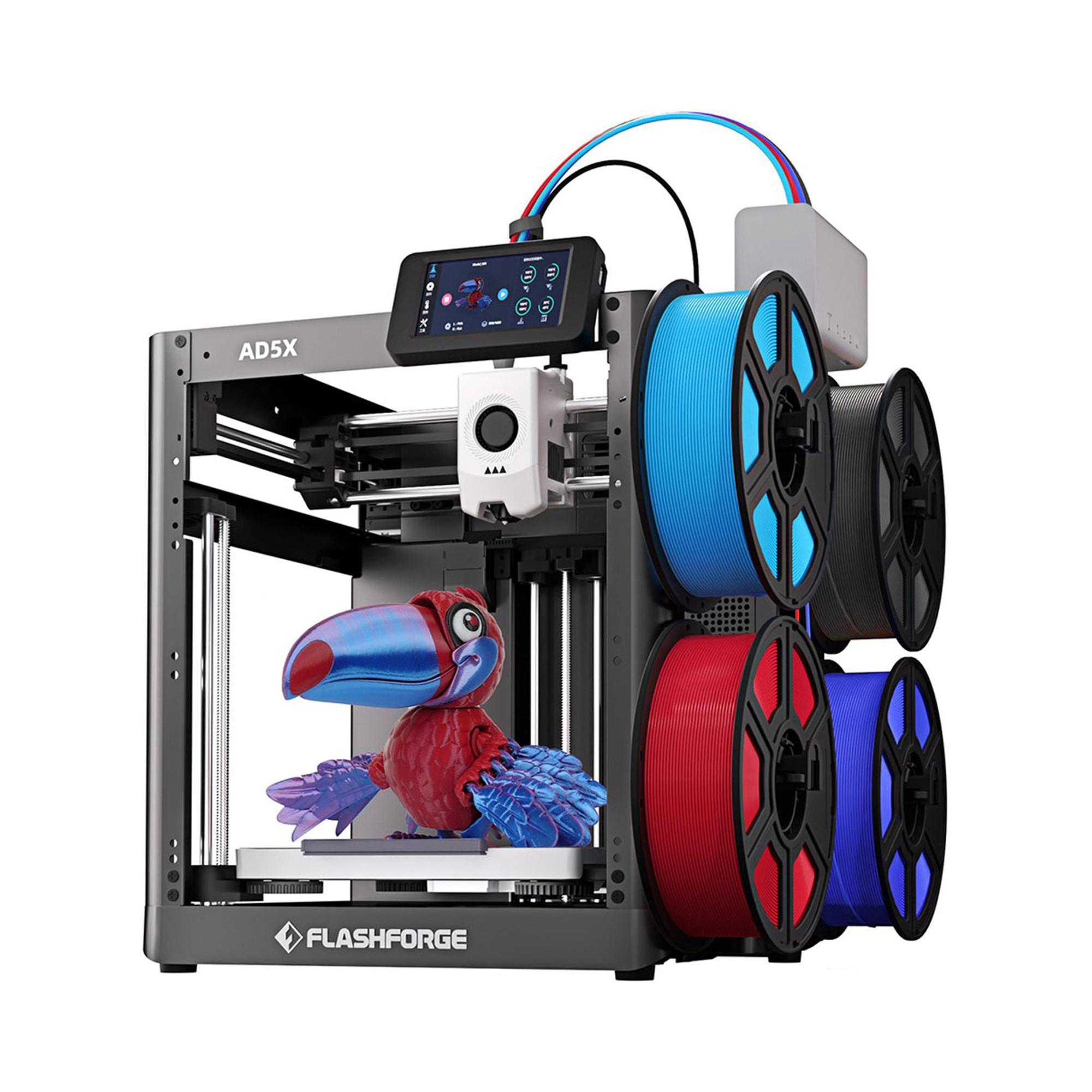 Wonderful place Flashforge AD5X 3D-printer, Meerkleurig, Hoge Snelheid 600 mm/s, Volledig Automatische Bednivellering, Direct Drive Extruder 300&deg;C, Core XY Metalen Structuur