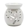 Oil Burner Ceramic White Tree Cutout