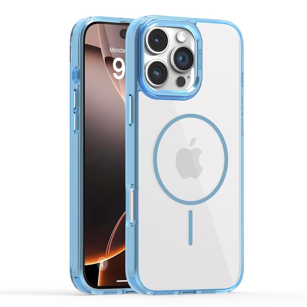 For iPhone 16 Pro Magnetic Clear Case TPU PC Protective Phone Cover