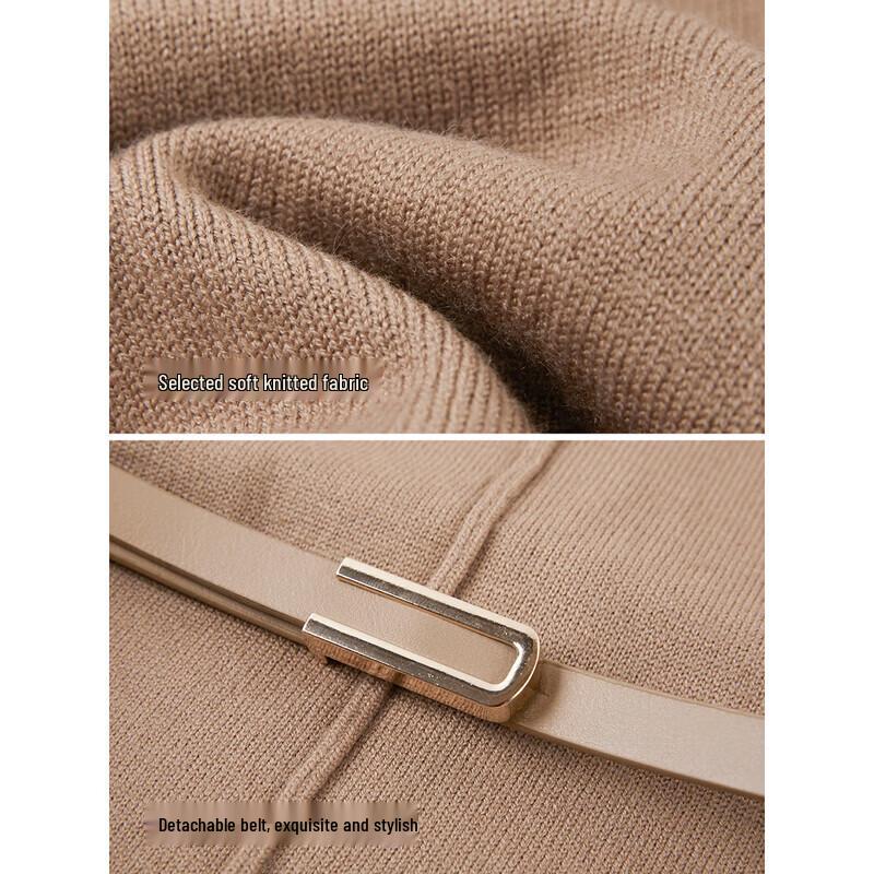 Mohanyimei Elegant A-Line Knit Dress