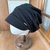 Big-brimmed Bald Hat, Female Autumn and Winter Face, Small Pile Hat, Early Autumn Thin Pullover Hat, Adjustable Cold Hat