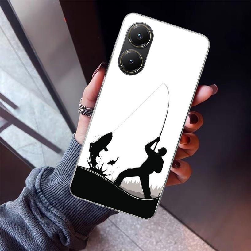Hunting Fishing Man Phone Case For Xiaomi Poco X7 X6 X5 Pro F7 Ultra Redmi 15C 15 13 13C 12 12C 10 10A 10C 9 9A 9C 9T Shell Poco