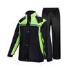 Men's Reflective Raincoat and Pants Set for Road Security