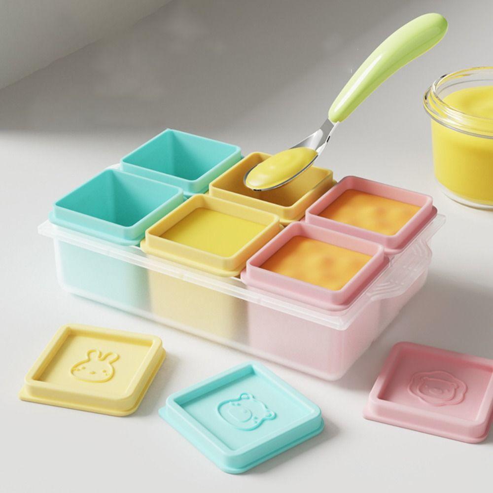 Silicone Ice Cube Tray Square Puree Container Food Storage Container Ice Cube Mold  Snack