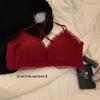 Women's Red Rabbit Year Lucky Sexy Wireless Bridal Bra Set - Gathered Bust
