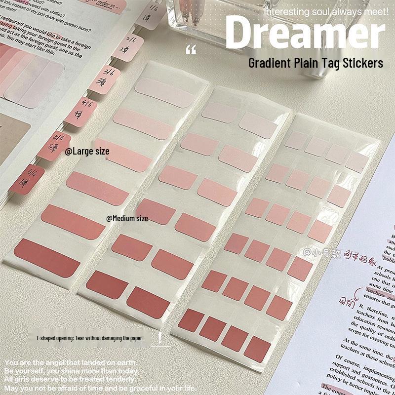 Gradient Writable Index Tabs: Reusable Adhesive Card Strips