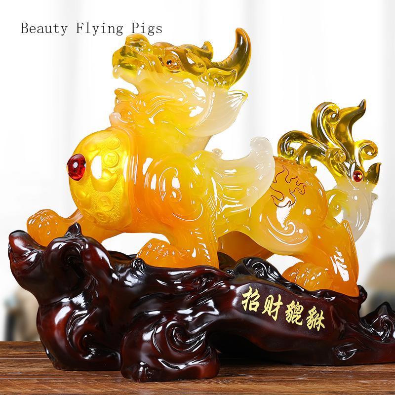 New Chinese Resin Pixiu Decoration Living Room Office Decoration New House Relocation Shop Opening Gift Feng Shui