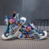 Kids Rotating Buckle Closed-Toe Sandals With LED Light Boys Girls Ages 4-12 Rubber Sole Comfortable Shoes
