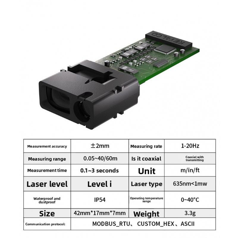 High Precision Laser Distance Measuring Module Factory Infrared Ranging Module Sensor Module60Rice